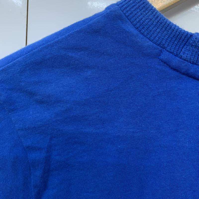 アディダス adidas Tシャツ 半袖 160cm プリント 青 / ブルー /  ボーイズ USED 古着 中古 10039267