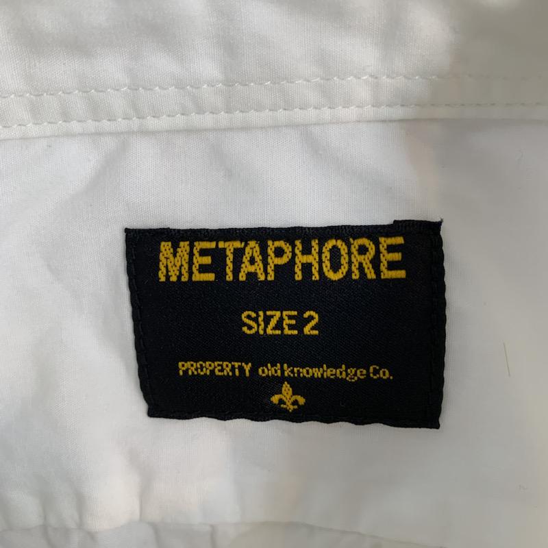 メタファー METAPHORE シャツ、ブラウス 長袖 2 無地 白 / ホワイト /  メンズ USED 古着 中古 10039294