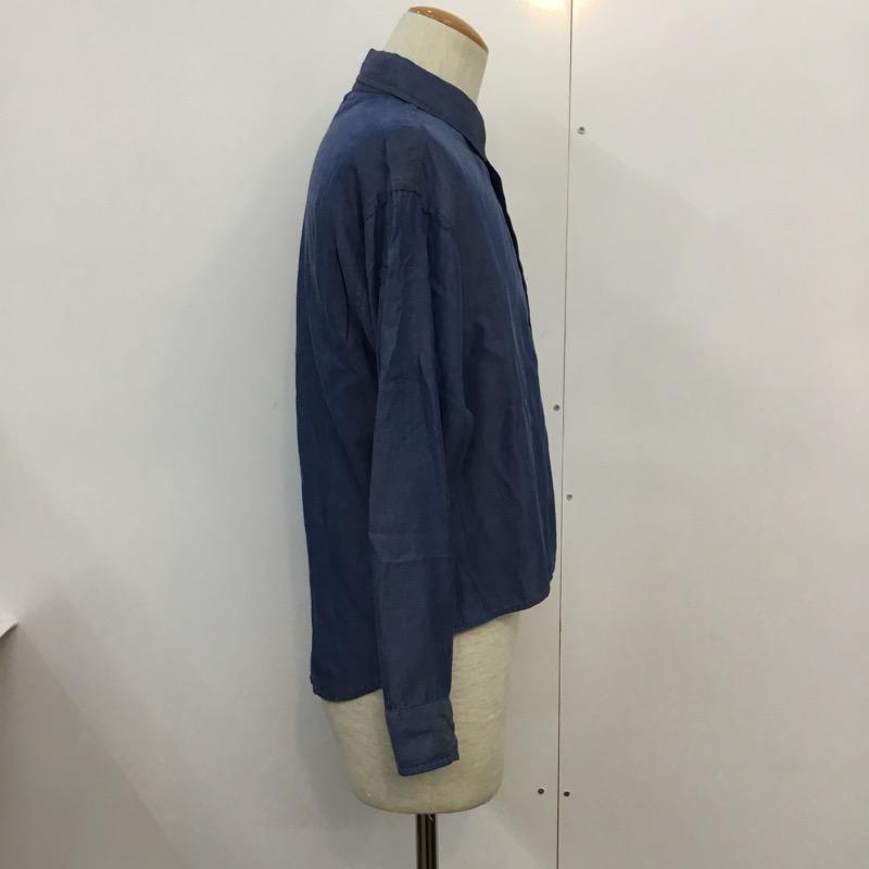 エディション EDITION シャツ、ブラウス 長袖 38 無地 青 / ブルー /  メンズ USED 古着 中古 10039334