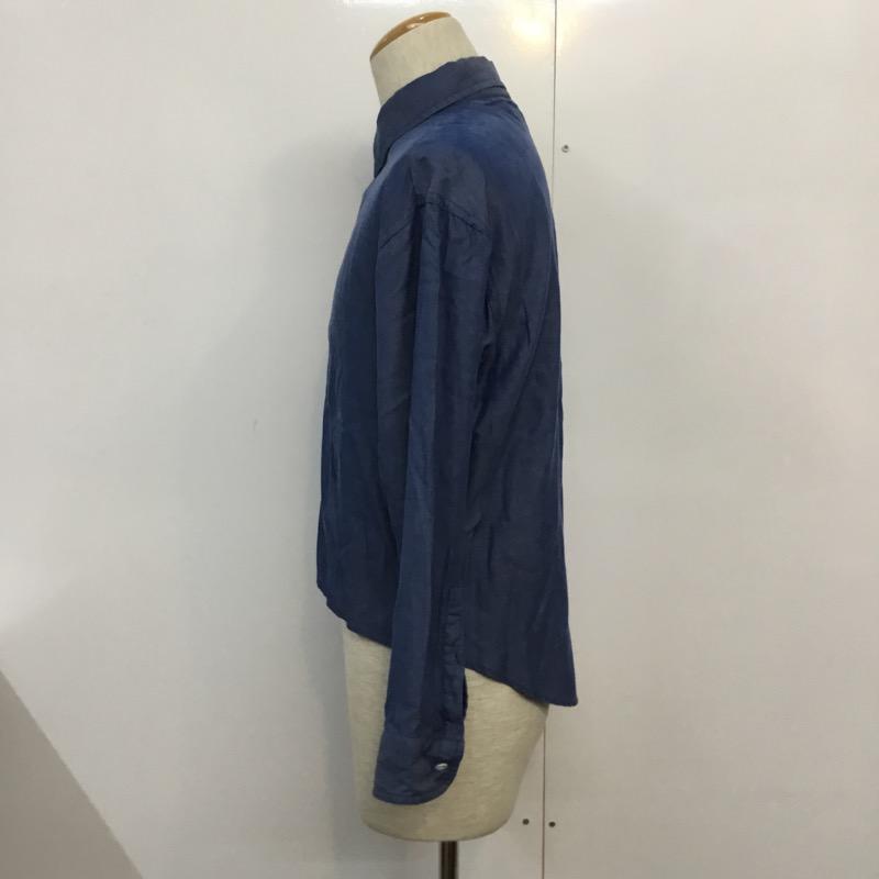 エディション EDITION シャツ、ブラウス 長袖 38 無地 青 / ブルー /  メンズ USED 古着 中古 10039334