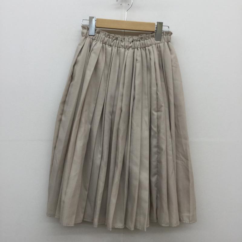 エヘカソポ ehka sopo スカート ひざ丈スカート M  ベージュ / ベージュ /  レディース USED 古着 中古 10039546