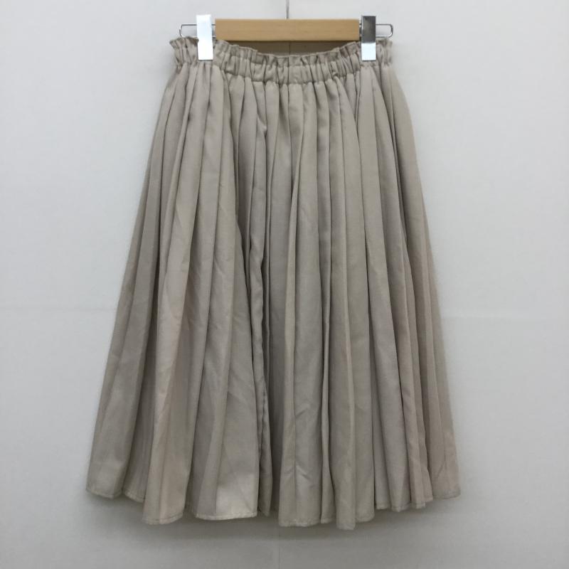 エヘカソポ ehka sopo スカート ひざ丈スカート M  ベージュ / ベージュ /  レディース USED 古着 中古 10039546