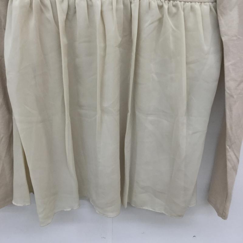 リエンダ rienda カットソー 長袖 FREE  桃 / ピンク / X ベージュ / ベージュ /  レディース USED 古着 中古 10039637