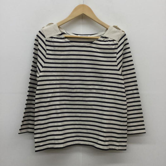 グローバルワーク GLOBAL WORK カットソー 長袖 M ボーダー柄 アイボリー / アイボリー / X 紺 / ネイビー /  レディース USED 古着 中古 10039651