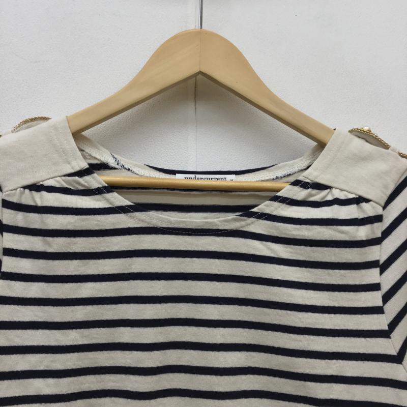 グローバルワーク GLOBAL WORK カットソー 長袖 M ボーダー柄 アイボリー / アイボリー / X 紺 / ネイビー /  レディース USED 古着 中古 10039651