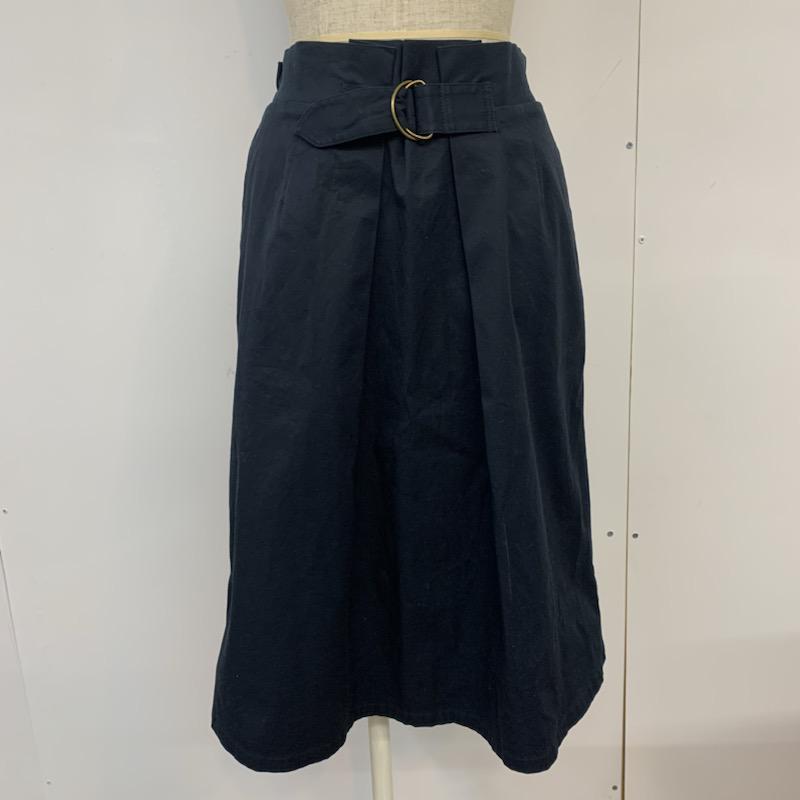 レリュームジャーナルスタンダード relume Journal Standard スカート ひざ丈スカート M 無地 紺 / ネイビー /  レディース USED 古着 中古 10039963