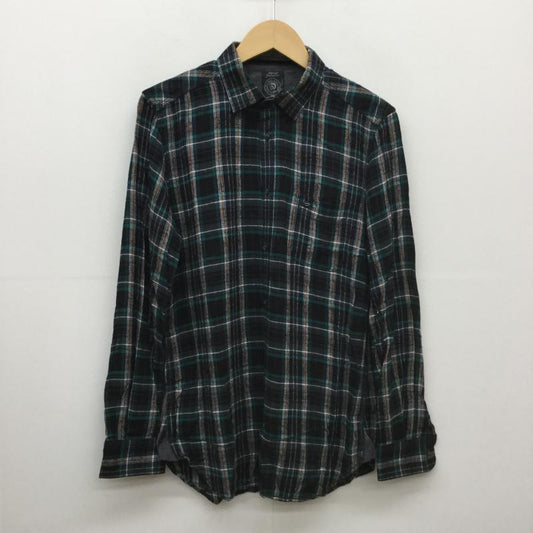 ディーゼル DIESEL シャツ、ブラウス 長袖 S チェック 白 / ホワイト / X 緑 / グリーン / X 橙 / オレンジ / X 黒 / ブラック /  メンズ USED 古着 中古 10040257