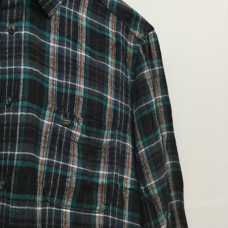 ディーゼル DIESEL シャツ、ブラウス 長袖 S チェック 白 / ホワイト / X 緑 / グリーン / X 橙 / オレンジ / X 黒 / ブラック /  メンズ USED 古着 中古 10040257