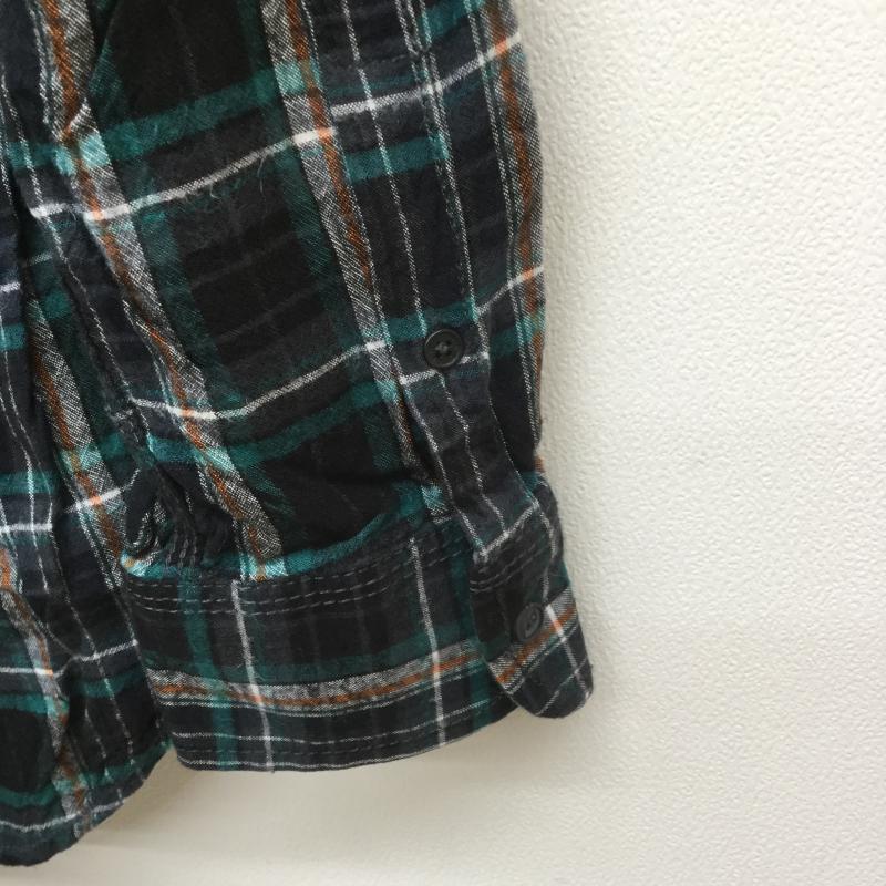 ディーゼル DIESEL シャツ、ブラウス 長袖 S チェック 白 / ホワイト / X 緑 / グリーン / X 橙 / オレンジ / X 黒 / ブラック /  メンズ USED 古着 中古 10040257