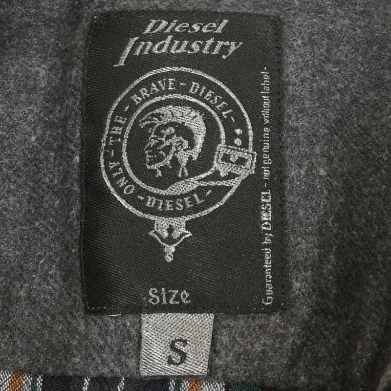 ディーゼル DIESEL シャツ、ブラウス 長袖 S チェック 白 / ホワイト / X 緑 / グリーン / X 橙 / オレンジ / X 黒 / ブラック /  メンズ USED 古着 中古 10040257