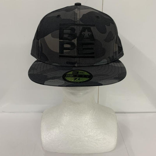 アベイシングエイプ A BATHING APE 帽子 キャップ 総柄 黒 / ブラック /  メンズ USED 古着 中古 10040342