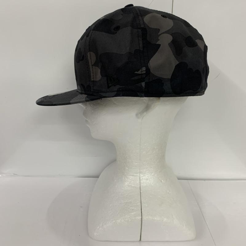 アベイシングエイプ A BATHING APE 帽子 キャップ 総柄 黒 / ブラック /  メンズ USED 古着 中古 10040342