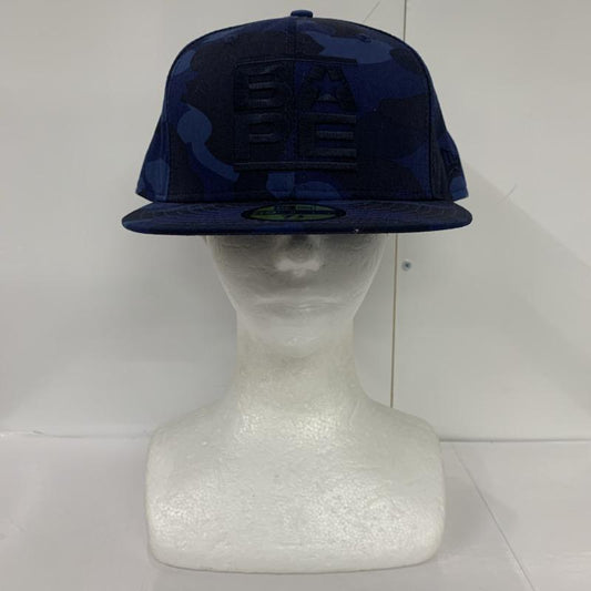 アベイシングエイプ A BATHING APE 帽子 キャップ NEW ERA カモフラージュ柄・迷彩 青 / ブルー /  メンズ USED 古着 中古 10040344