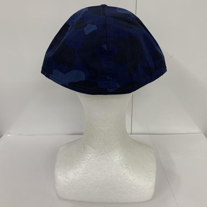 アベイシングエイプ A BATHING APE 帽子 キャップ NEW ERA カモフラージュ柄・迷彩 青 / ブルー /  メンズ USED 古着 中古 10040344
