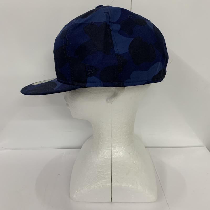 アベイシングエイプ A BATHING APE 帽子 キャップ NEW ERA カモフラージュ柄・迷彩 青 / ブルー /  メンズ USED 古着 中古 10040344