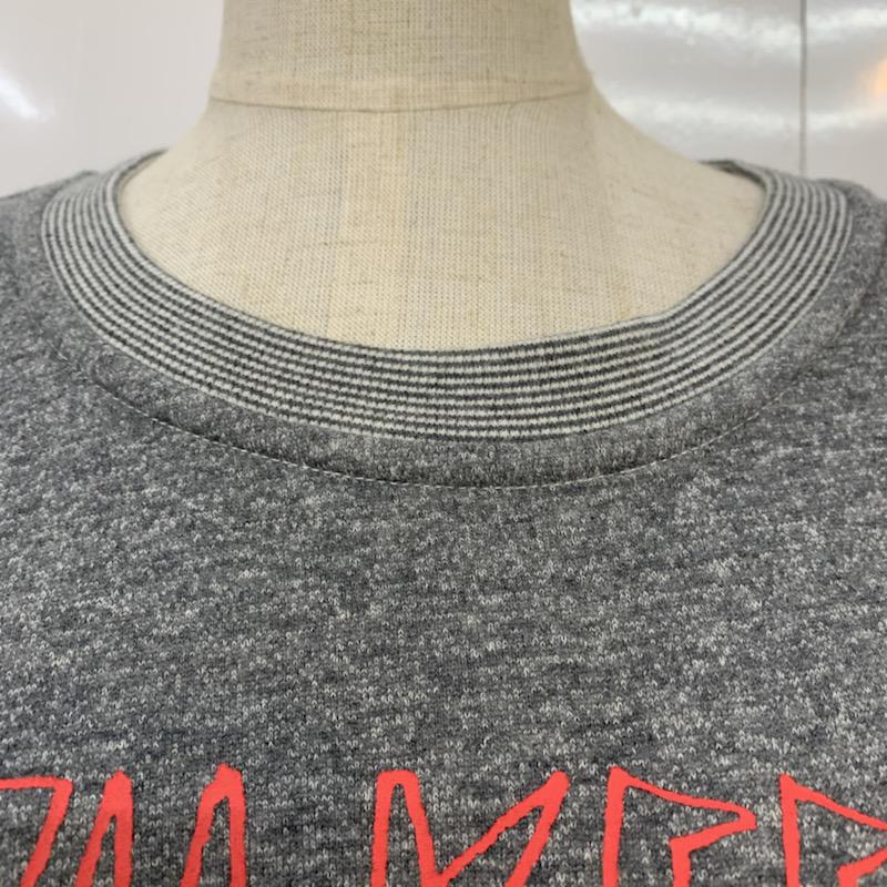 ミルクフェド MILKFED. ワンピース ひざ丈スカート ロゴ スウェット 切り替え S ロゴ、文字 灰 / グレー /  レディース USED 古着 中古 10040468