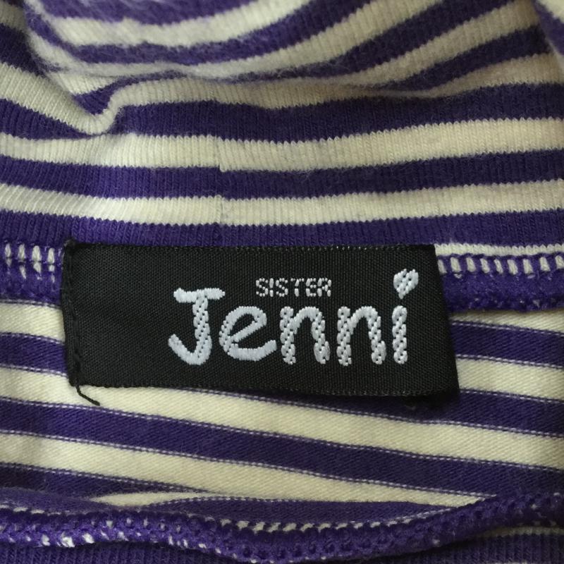 シスタージェニィ SISTER JENNI カットソー 長袖 タートルネック長袖カットソー 120cm ボーダー柄 紫 / パープル / X アイボリー / アイボリー /  ガールズ USED 古着 中古 10040553
