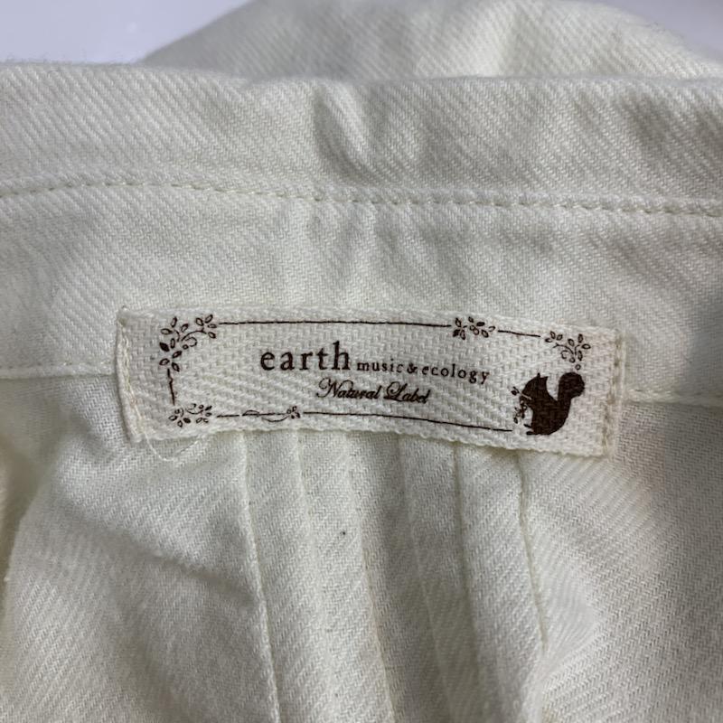 アースミュージックアンドエコロジー earth music&ecology ワンピース ひざ丈スカート 無地 アイボリー / アイボリー /  レディース USED 古着 中古 10041035