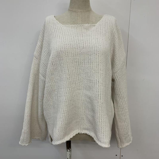 ディスコート Discoat ニット、セーター 長袖 M 無地 白 / ホワイト /  レディース USED 古着 中古 10041042