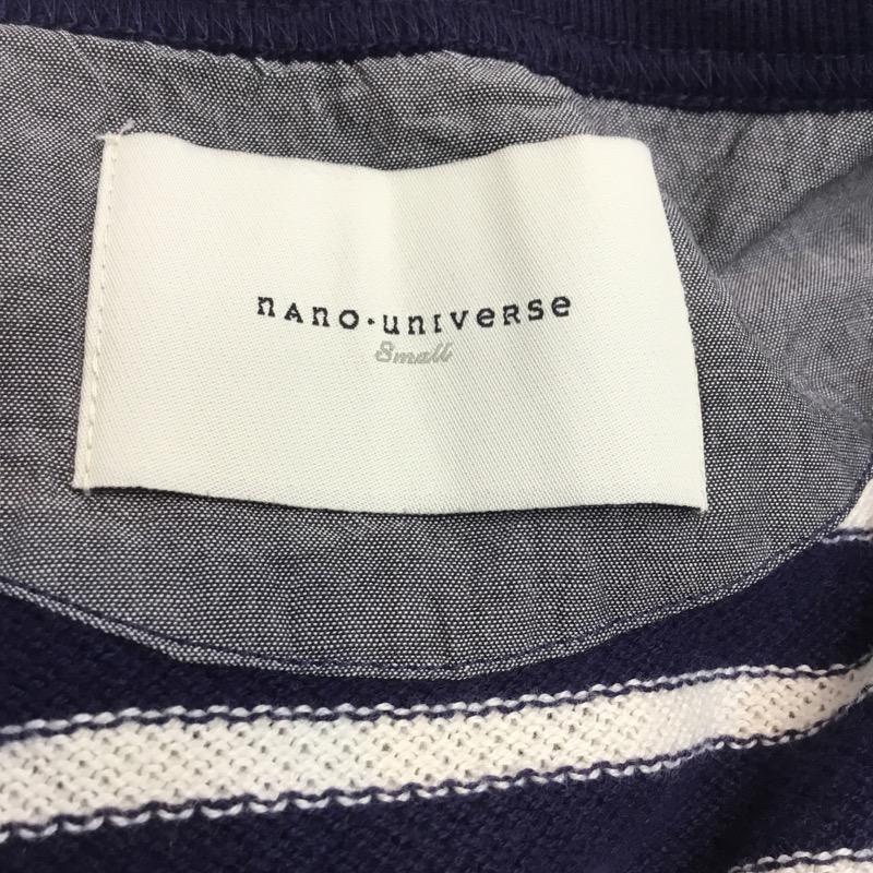 ナノユニバース nano・universe ベスト ベスト ボーダー S ボーダー柄 アイボリー / アイボリー / X 紺 / ネイビー /  メンズ USED 古着 中古 10041095