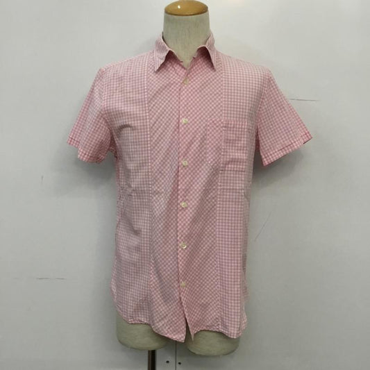 ポールスミス Paul Smith シャツ、ブラウス 半袖 ギンガムチェック M チェック 白 / ホワイト / X 桃 / ピンク /  メンズ USED 古着 中古 10041104