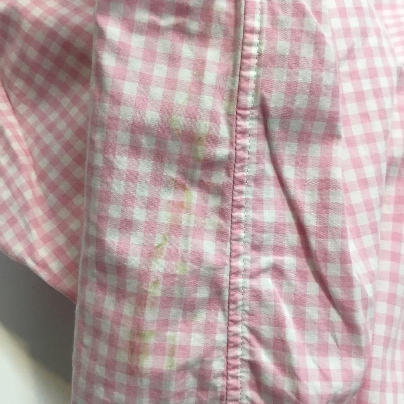 ポールスミス Paul Smith シャツ、ブラウス 半袖 ギンガムチェック M チェック 白 / ホワイト / X 桃 / ピンク /  メンズ USED 古着 中古 10041104