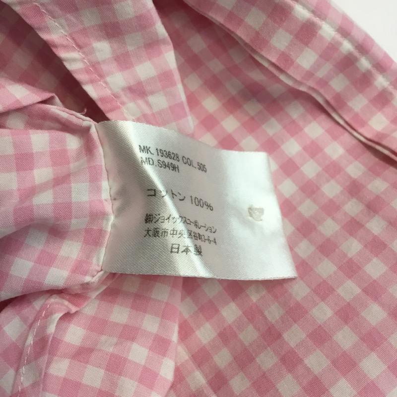 ポールスミス Paul Smith シャツ、ブラウス 半袖 ギンガムチェック M チェック 白 / ホワイト / X 桃 / ピンク /  メンズ USED 古着 中古 10041104