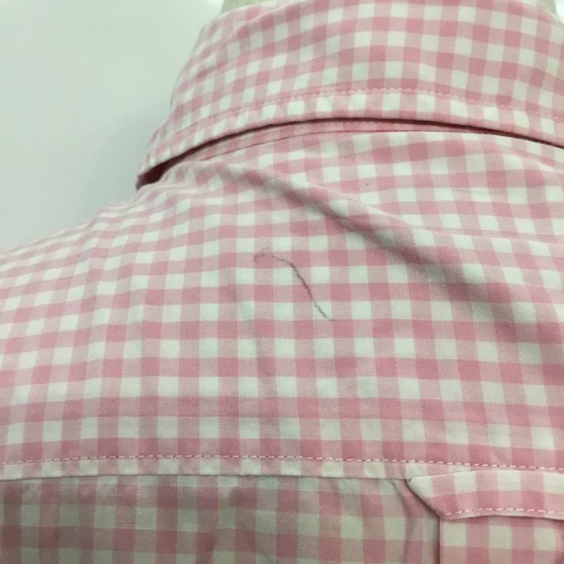 ポールスミス Paul Smith シャツ、ブラウス 半袖 ギンガムチェック M チェック 白 / ホワイト / X 桃 / ピンク /  メンズ USED 古着 中古 10041104