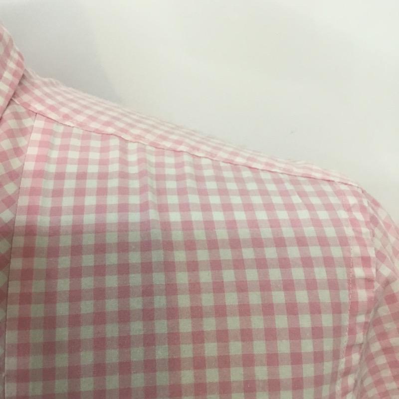 ポールスミス Paul Smith シャツ、ブラウス 半袖 ギンガムチェック M チェック 白 / ホワイト / X 桃 / ピンク /  メンズ USED 古着 中古 10041104