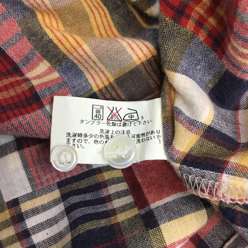 ブルーブルー BLUE BLUE シャツ、ブラウス 半袖 ボタンダウン チェック 2 チェック 白 / ホワイト / X 赤 / レッド / X 紺 / ネイビー / X 黄 / イエロー /  メンズ USED 古着 中古 10041108