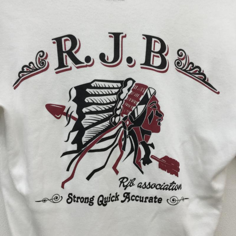 アールジェイビー R.J.B Tシャツ 半袖 THE FLAT HEAD ロゴ、文字 白 / ホワイト /  メンズ USED 古着 中古 10041146