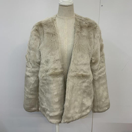 アンタイトル UNTITLED コート 毛皮、ファー ノーカラー 3 無地 灰 / グレー /  レディース USED 古着 中古 10041200