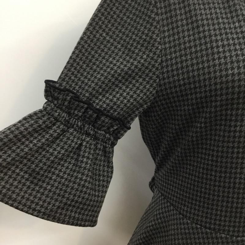 セシルマクビー CECIL McBEE カットソー 半袖 M  黒 / ブラック / X 灰 / グレー /  レディース USED 古着 中古 10041374