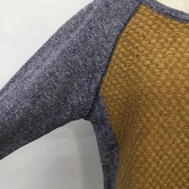 コーエン coen カットソー 長袖 M  茶 / ブラウン / X 青 / ブルー /  レディース USED 古着 中古 10041387