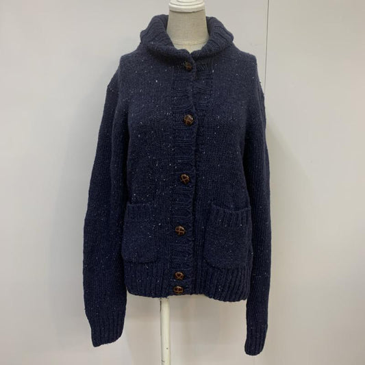 アーバンリサーチ URBAN RESEARCH カーディガン 長袖 ニット ショールカラー FREE 無地 紺 / ネイビー /  レディース USED 古着 中古 10041462