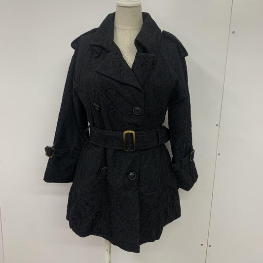 デイシー DEICY コート トレンチコート レース 1 レース柄 黒 / ブラック /  レディース USED 古着 中古 10041535