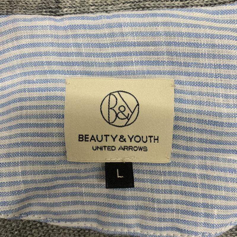 ビューティアンドユースユナイテッドアローズ BEAUTY&YOUTH UNITED ARROWS カーディガン 長袖 L 無地 灰 / グレー /  メンズ USED 古着 中古 10041707