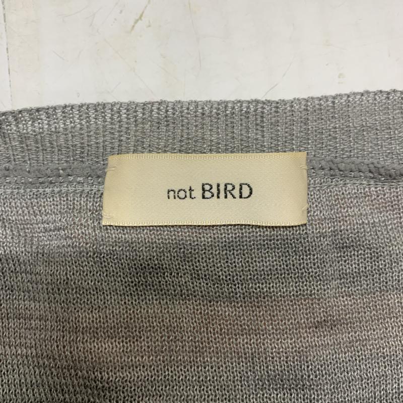 ノットバード not BIRD カーディガン 長袖 ボーダー ボーダー柄 灰 / グレー / X 桃 / ピンク /  メンズ USED 古着 中古 10041708