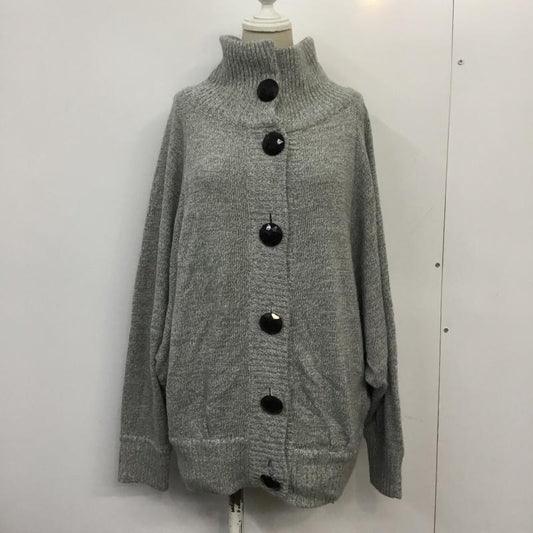 イング INGNI カーディガン 長袖 ニット M 無地 灰 / グレー /  レディース USED 古着 中古 10041774