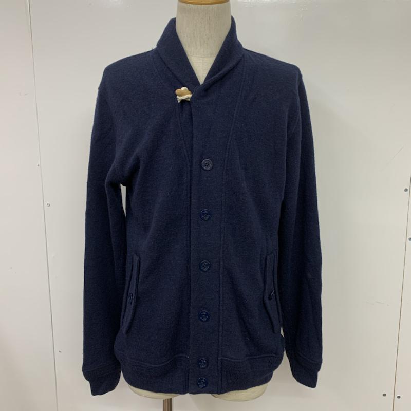 グリーンレーベルリラクシング green label relaxing カーディガン 長袖 ショールカラー L 無地 紺 / ネイビー /  メンズ USED 古着 中古 10041812