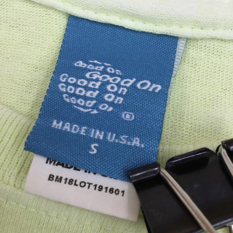 グッドオン Good On Tシャツ 半袖 S 無地 黄 / イエロー /  メンズ USED 古着 中古 10041909