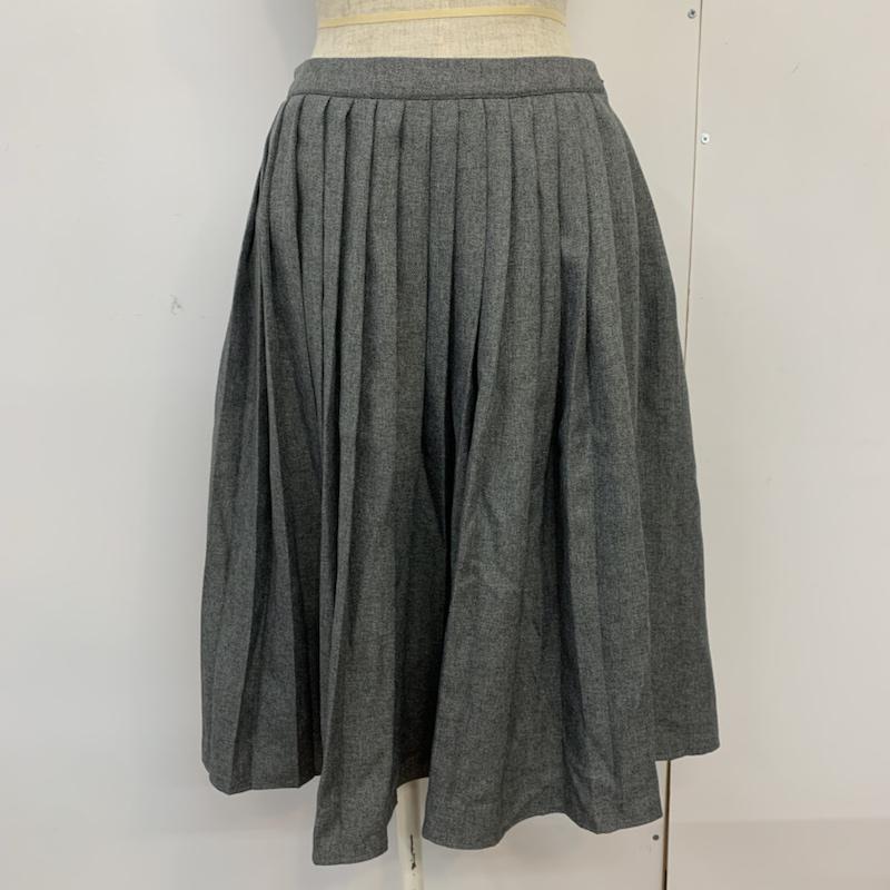 コエ koe スカート ひざ丈スカート プリーツスカート L 無地 灰 / グレー /  レディース USED 古着 中古 10041969