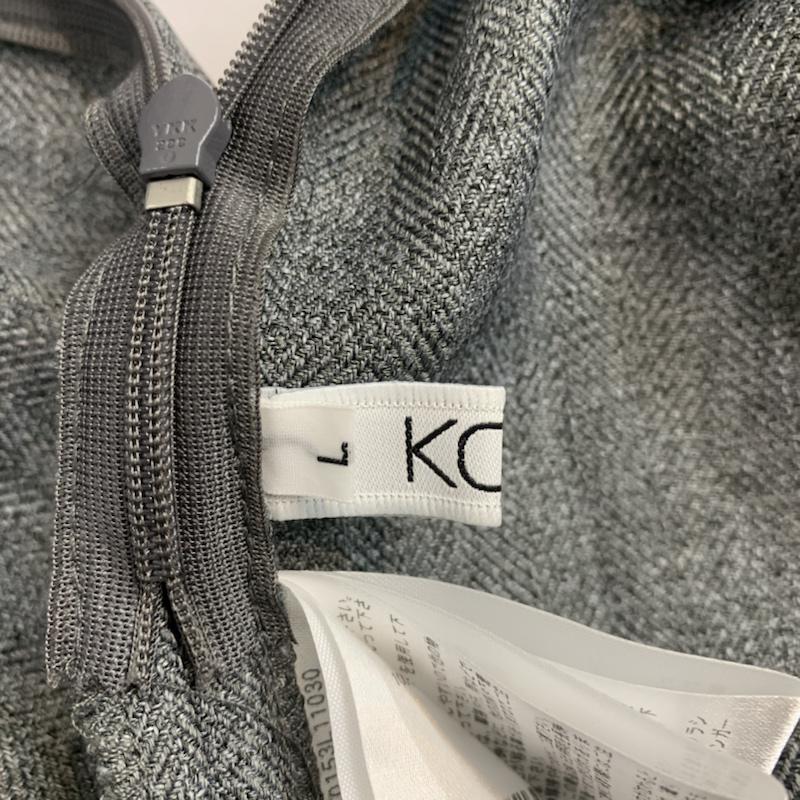 コエ koe スカート ひざ丈スカート プリーツスカート L 無地 灰 / グレー /  レディース USED 古着 中古 10041969