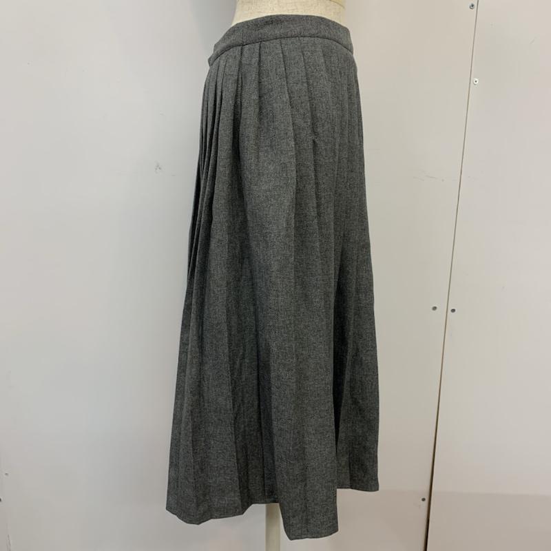 コエ koe スカート ひざ丈スカート プリーツスカート L 無地 灰 / グレー /  レディース USED 古着 中古 10041969