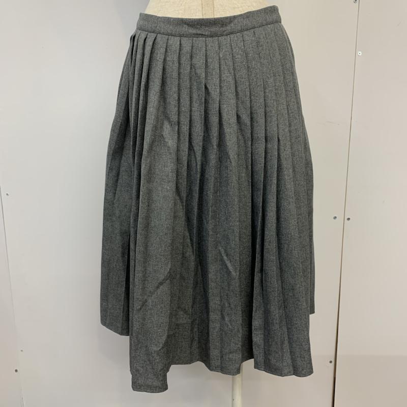コエ koe スカート ひざ丈スカート プリーツスカート L 無地 灰 / グレー /  レディース USED 古着 中古 10041969