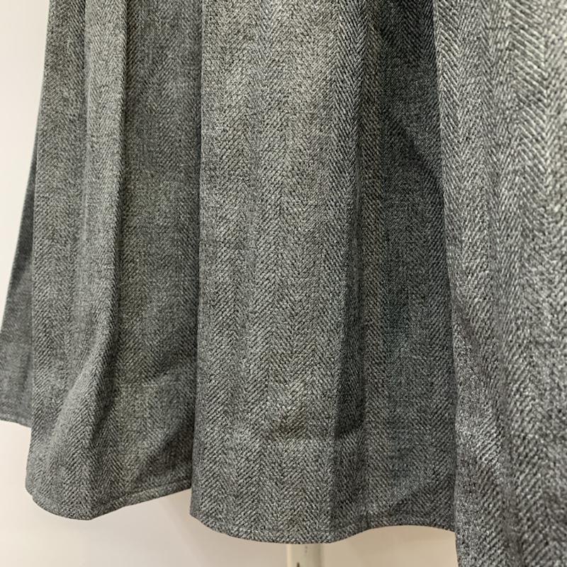 コエ koe スカート ひざ丈スカート プリーツスカート L 無地 灰 / グレー /  レディース USED 古着 中古 10041969