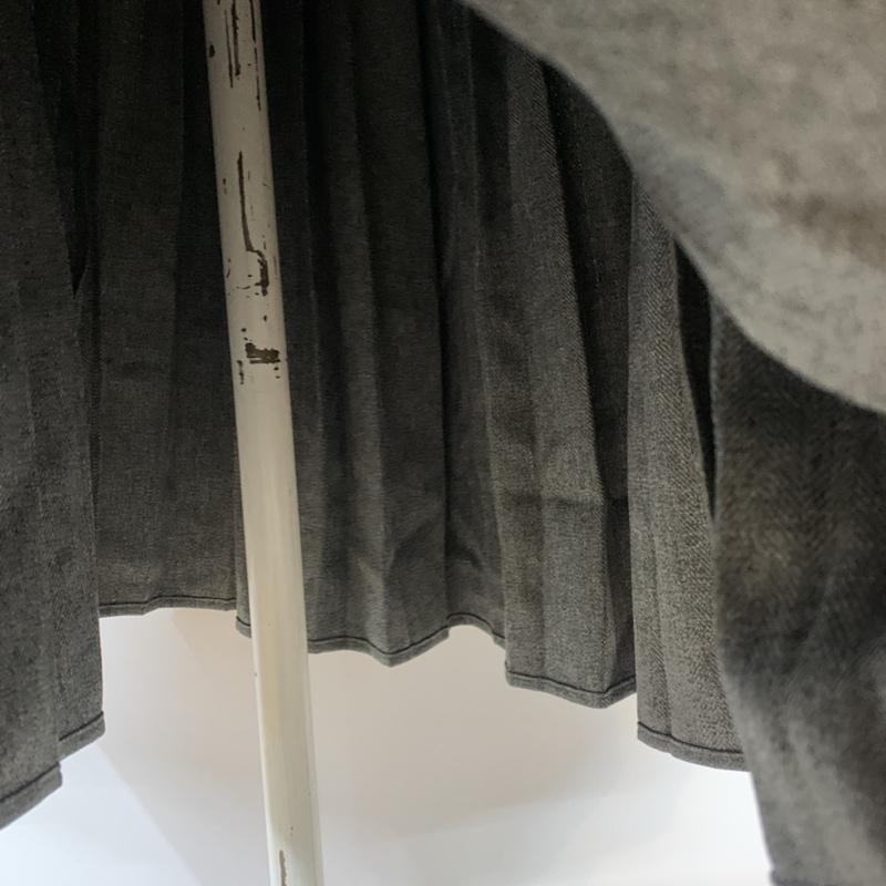 コエ koe スカート ひざ丈スカート プリーツスカート L 無地 灰 / グレー /  レディース USED 古着 中古 10041969