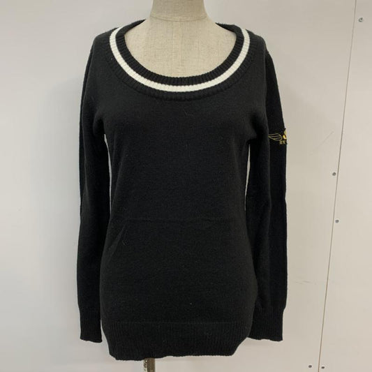 アンドバイピンキーアンドダイアン &BYPINKY&DAINNE ニット、セーター 長袖 38 無地 黒 / ブラック /  レディース USED 古着 中古 10041986