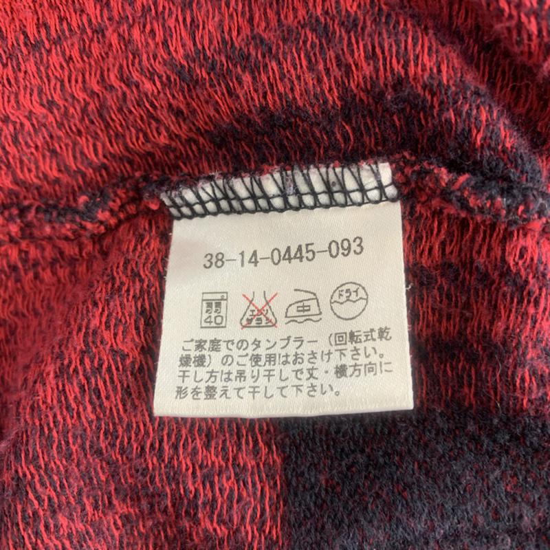 ビームス BEAMS カーディガン 長袖 チェック S 無地 X チェック 黒 / ブラック / X 赤 / レッド /  メンズ USED 古着 中古 10042054