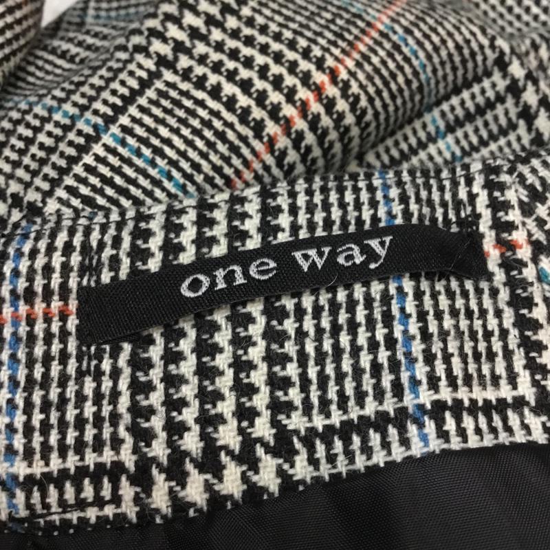 ワンウェイ one way スカート ミニスカート 千鳥格子 チェック FREE チェック X 千鳥格子 白 / ホワイト / white X 黒 / ブラック / black レディース USED 古着 中古 10042152